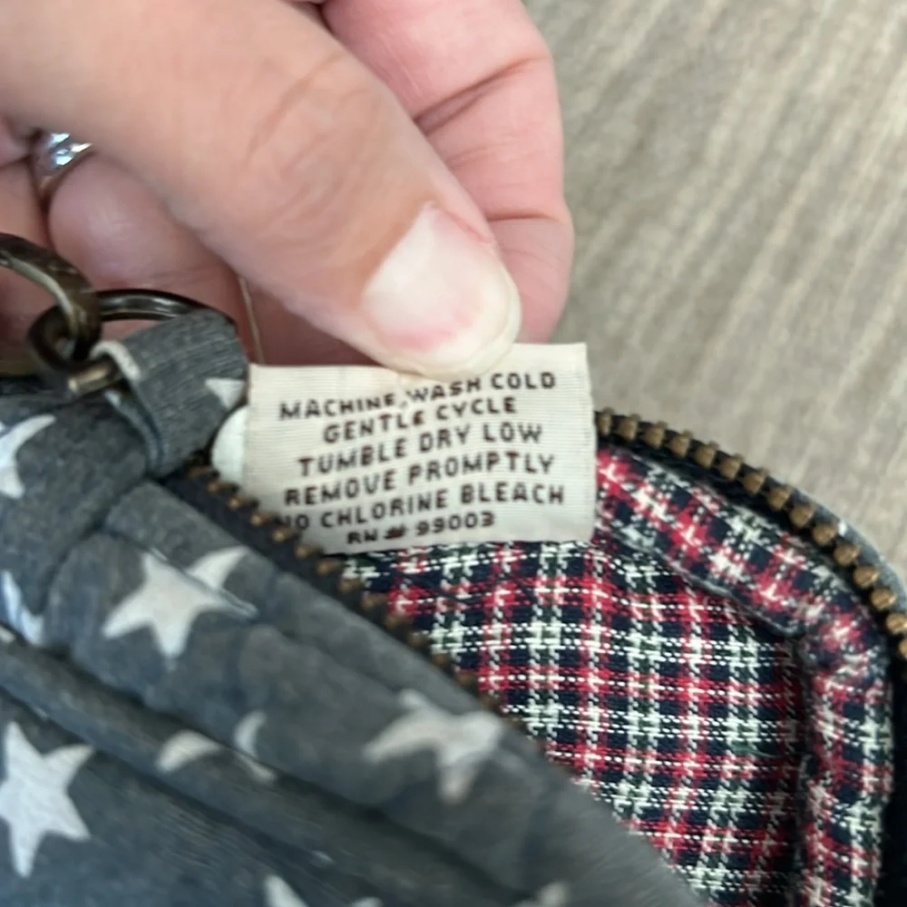 Bella Taylor Gray Star Print Quilted Crossbody Bag